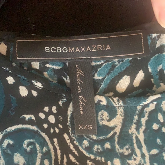 BCBG Maxazira Eugenie Scroll-Print Top - XXS - Picture 3 of 4